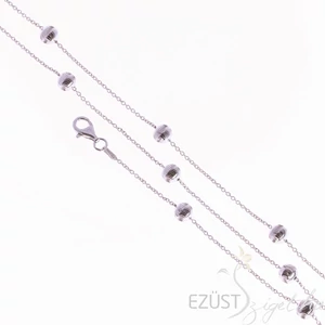 ezüst gyöngyös nyaklánc
