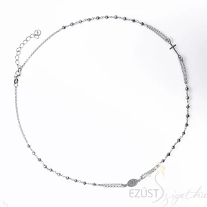 Ezüst Rózsafüzér Ezüst Gyöngyökkel