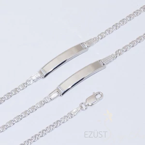 Elegáns Lapbetétes Férfi Karlánc