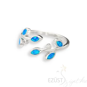 Kék Opálköves Ágacska Gyűrű (állítható méret)