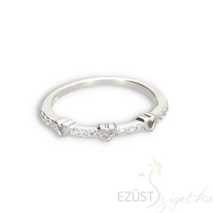 Tripla Szíves Köves Gyűrű