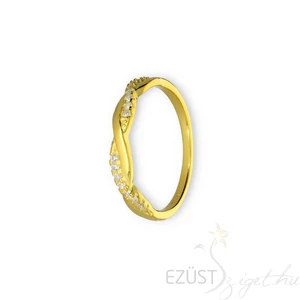 Fonott Mintás Aranyozott Gyűrű