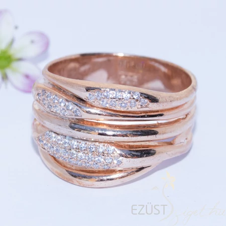 Széles rose gold gyűrű