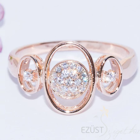ovális rose gold gyűrű