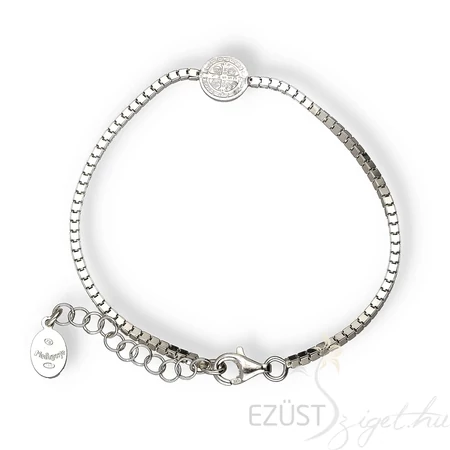 Ezüst Karlánc Szent Benedek Éremmel és Medjugorje Medállal 