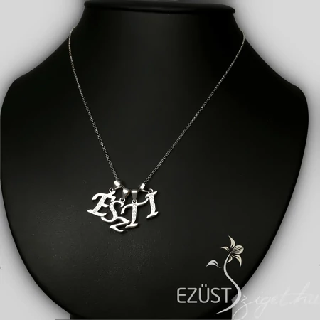 betű medál ezüstből