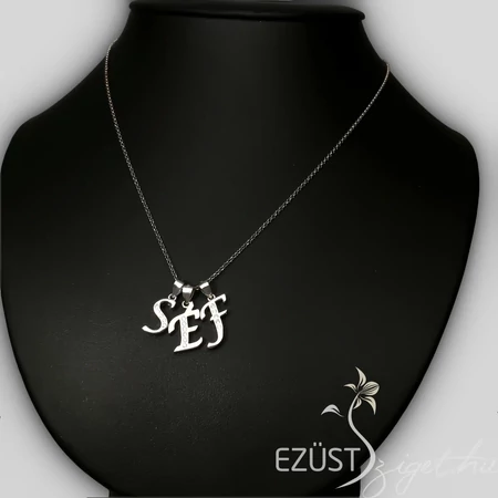 betű medál ezüstből