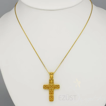 Csipke Kereszt Aranyozott Nyakék