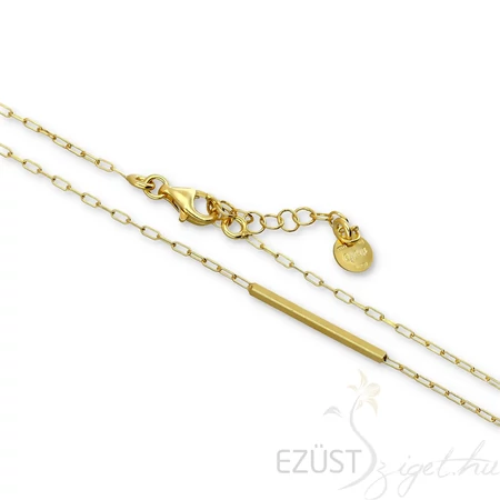 Aranyozott Ezüst Letisztult Nyaklánc