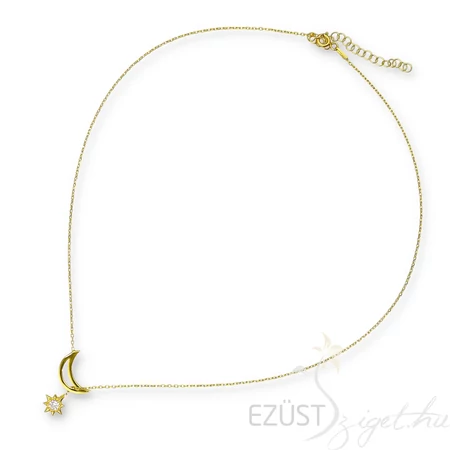 Különleges Csillag és Hold Aranyozott Nyakék