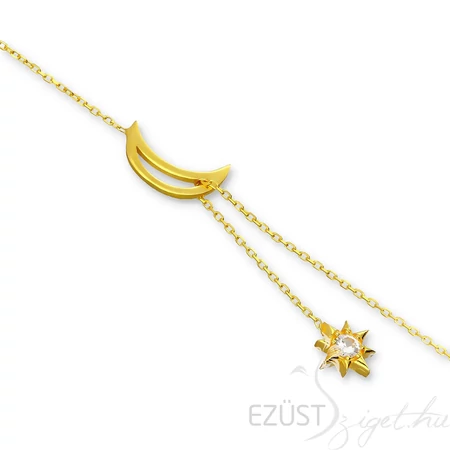 Különleges Csillag és Hold Aranyozott Nyakék