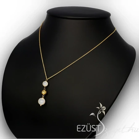 Elegáns Gyöngy Díszes Aranyozott Nyakék