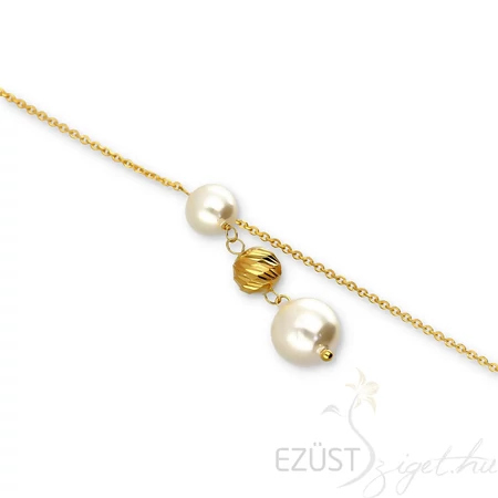 Elegáns Gyöngy Díszes Aranyozott Nyakék