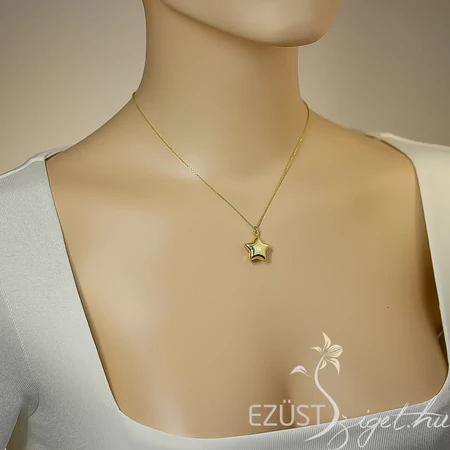 Fénylő Domború Csillag Nyakék