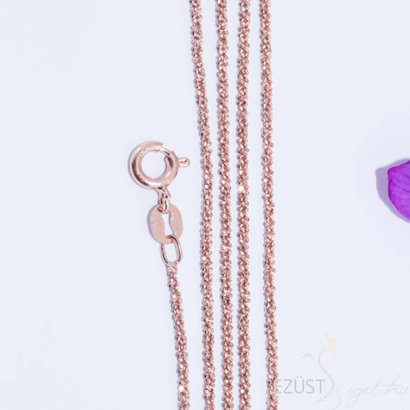 Gyémánt vésett, Csillogó Rose Gold(Rózsa Arany) Nyaklánc
