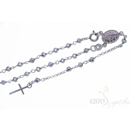 Ezüst Rózsafüzér Ezüst Gyöngyökkel