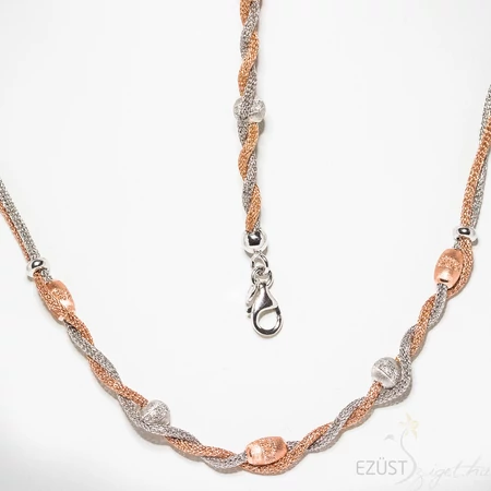 " Arany fonat" Rózsa arany(rose gold) és ezüst ékszer szett