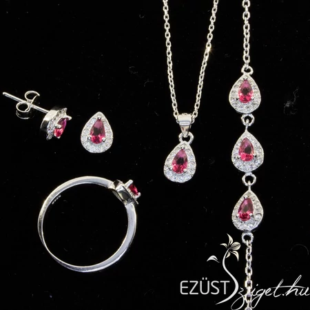 Pink Csepp Ékszer Szett