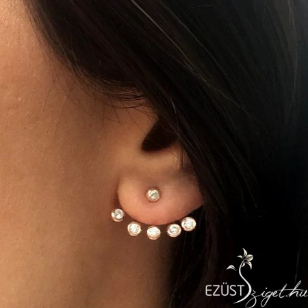 Virág Szív, Fordított az az Kétoldalú Fülbevaló (ear jacket)