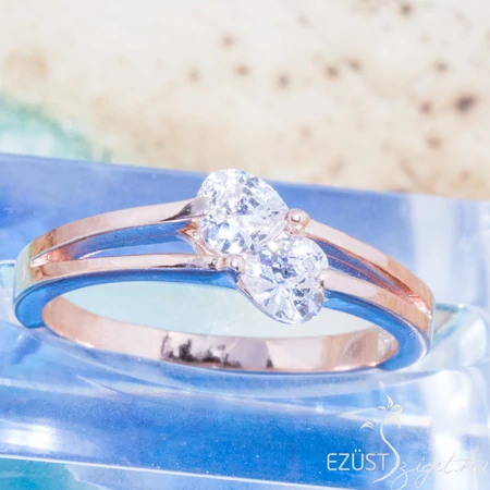 Szíves Rose Gold Gyűrű