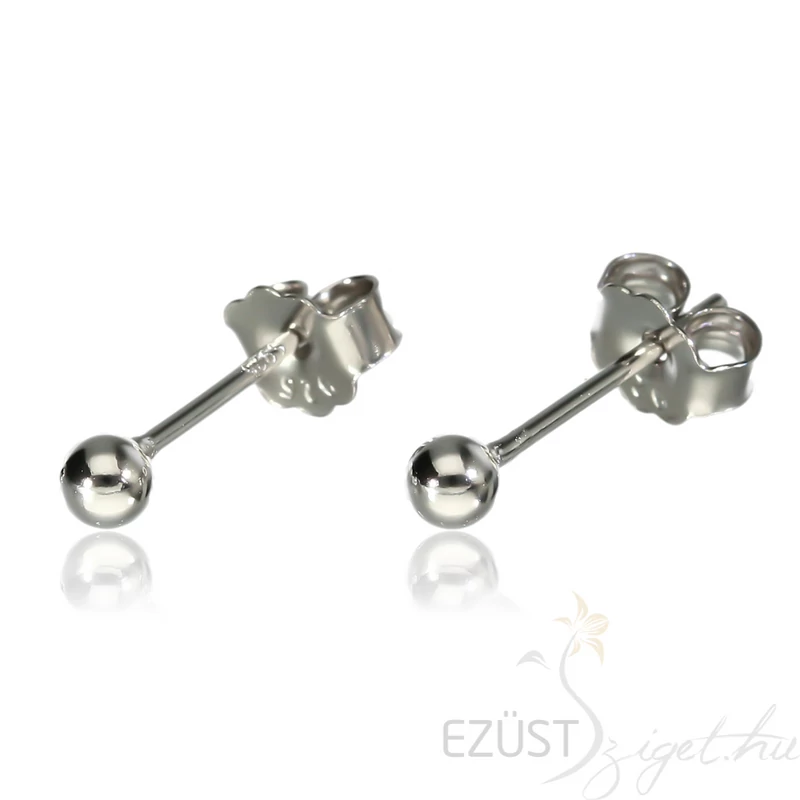 Kis Ezüstgyöngy Fülbevaló - 1,5 mm