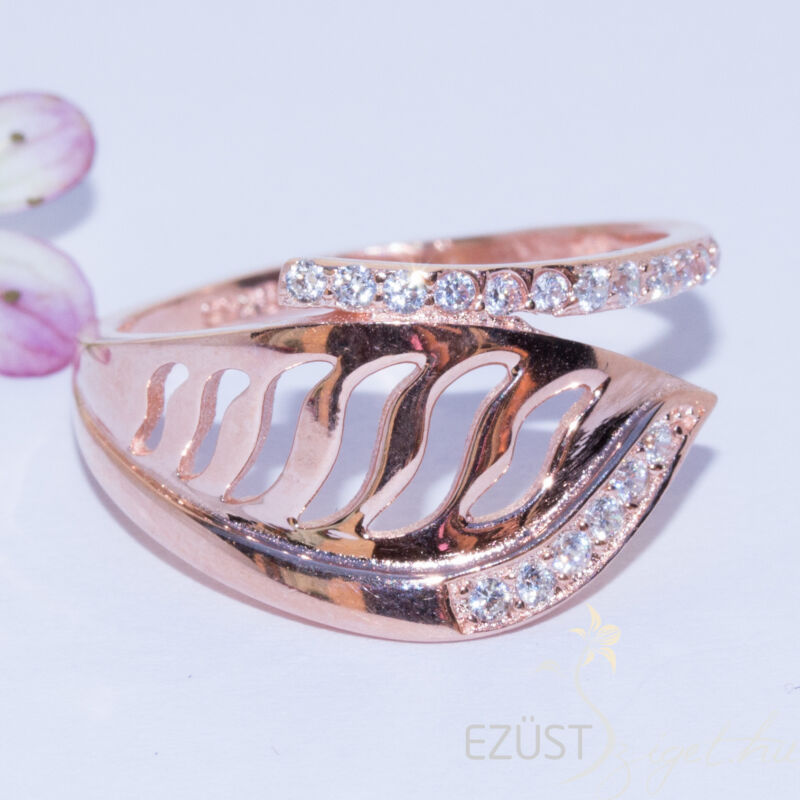 Széles rose gold gyűrű
