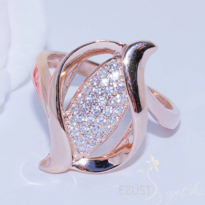 nagy rose gold gyűrű