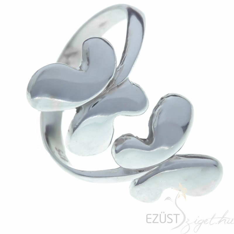 Dupla Pillangó Állítható Ezüst Gyűrű