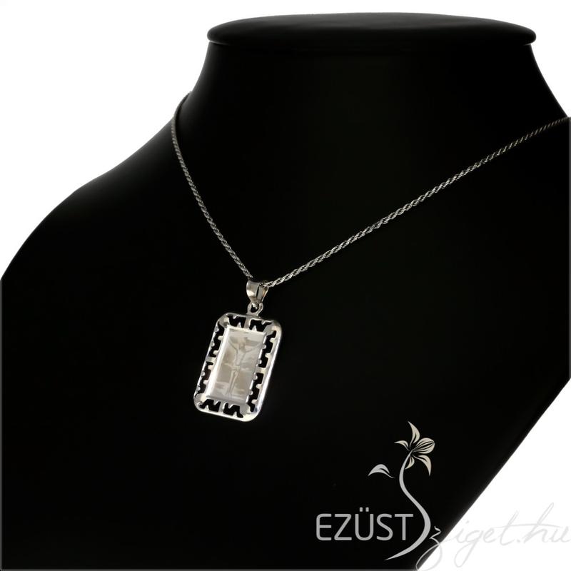 Ezüst Medál Jézus Képpel