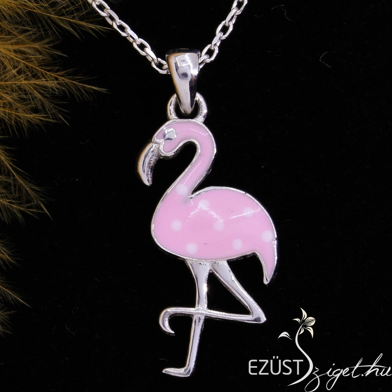 rózsaszín flamingó medál