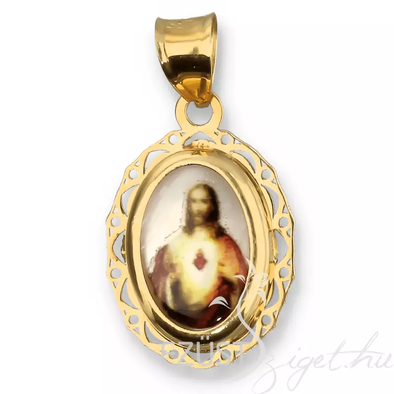  Jézus 14 Karátos Arany Intarziás Medál
